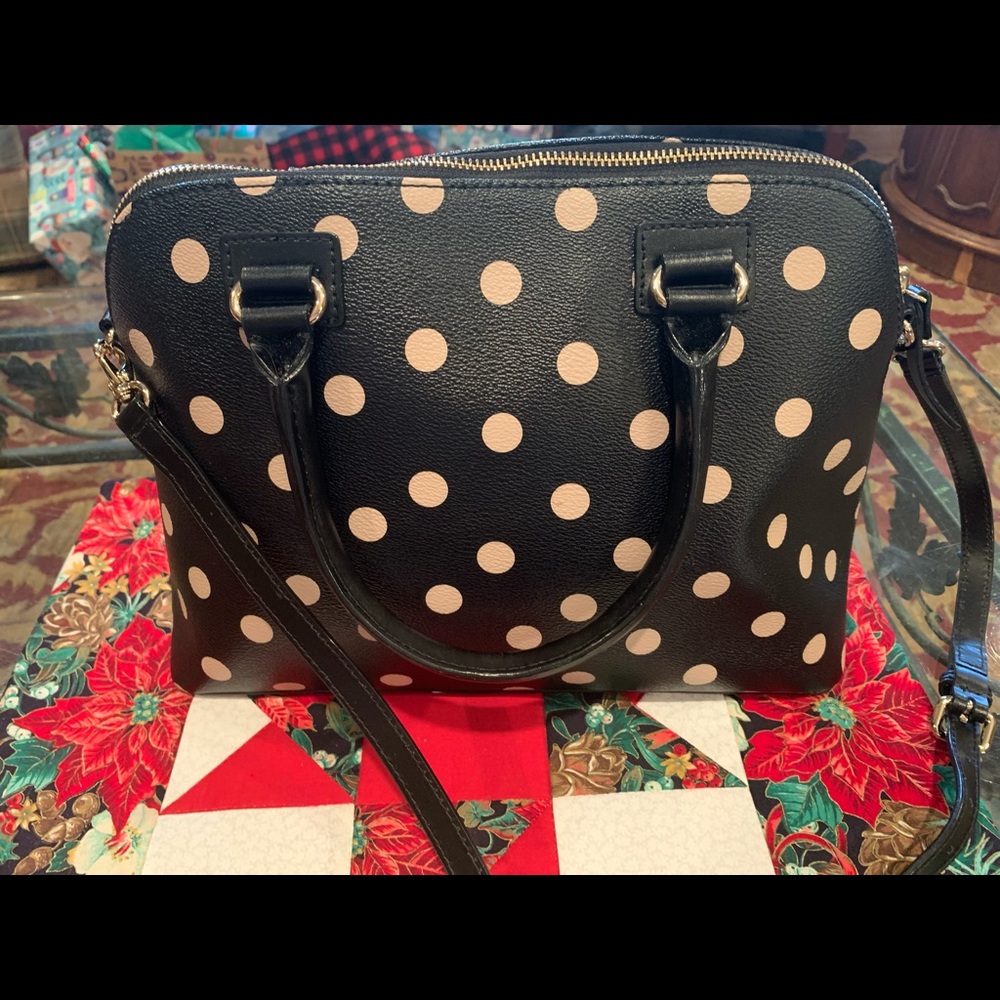 Kate Spade black polka dot purse - Picture 3 of 4